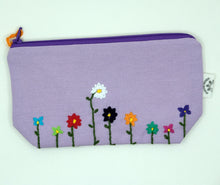 Load image into Gallery viewer, Hand-Embroidered Floral Pouches
