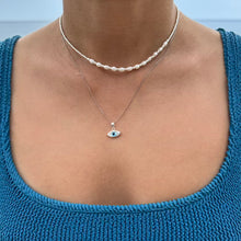 Load image into Gallery viewer, Silver Evil Eye Pendant