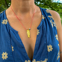 Load image into Gallery viewer, Aegean Style Silver Fish Necklace