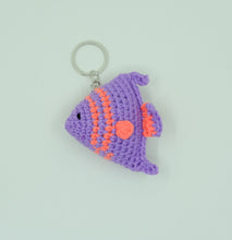 Load image into Gallery viewer, Amigurumi hand-crochet Colourful Fish Keychain