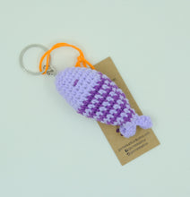Load image into Gallery viewer, Amigurumi hand-crochet Colourful Fish Keychain