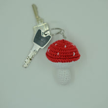 Load image into Gallery viewer, Mushroom Crochet Bag Charm