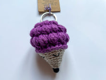 Load image into Gallery viewer, Hedgehog Doll Keychain - Purple - Amigurumi