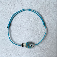 Load image into Gallery viewer, Colorful Stripe Glass Bosphorus Fish Bracelet