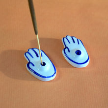 Load image into Gallery viewer, Tiny Hand Ceramic Incense Stick Holder