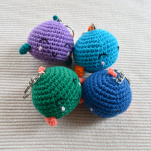 Load image into Gallery viewer, Amigurumi hand-crochet Whale Keychain