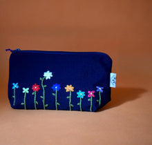 Load image into Gallery viewer, Hand-Embroidered Floral Pouches
