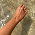 Chiang-Mai-Silberarmband mit Edelsteinen