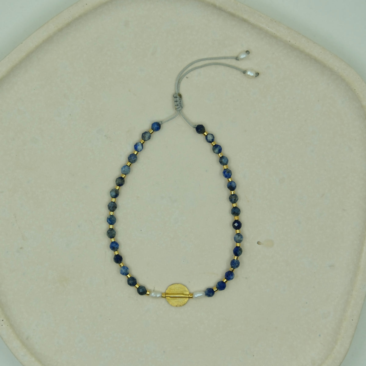 lapis gemstone bracelet high quality handmade