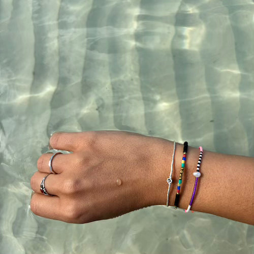 Blumen-Silberarmband aus Chiang Mai