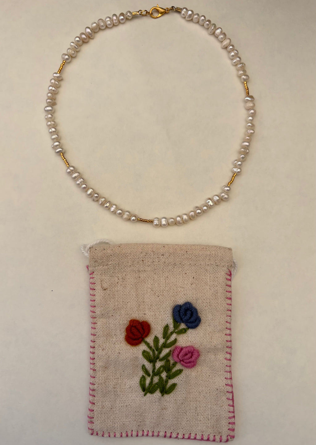 freshwater pearl choker handmade