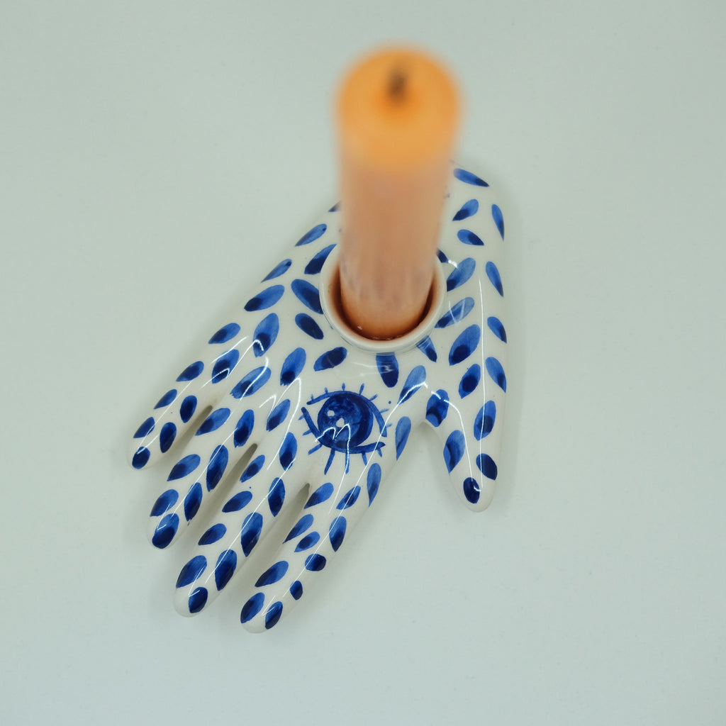 Keramik Kerzenhalter Evil Eye