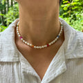 handmade pearl flower necklaces