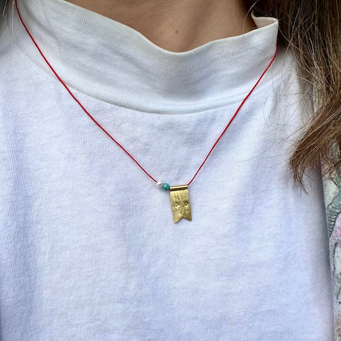 Halskette mit Mini-Eule im Ägäischen Stil