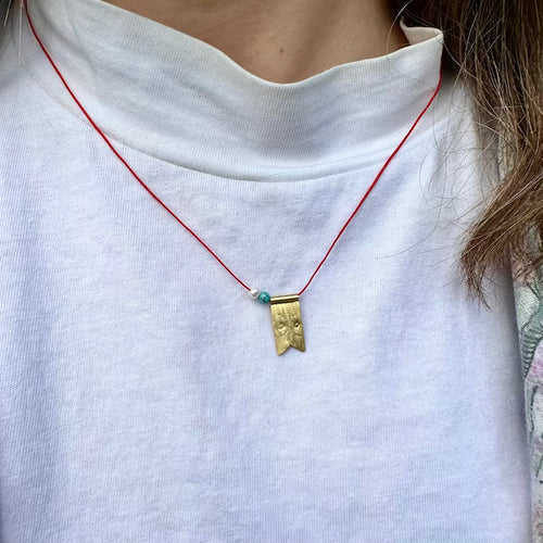 Halskette mit Mini-Eule im Ägäischen Stil