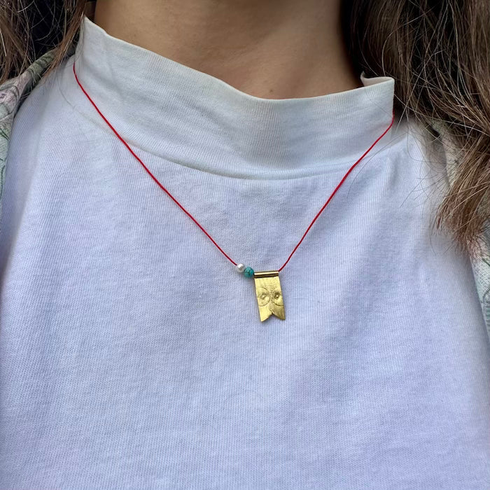 Halskette mit Mini-Eule im Ägäischen Stil