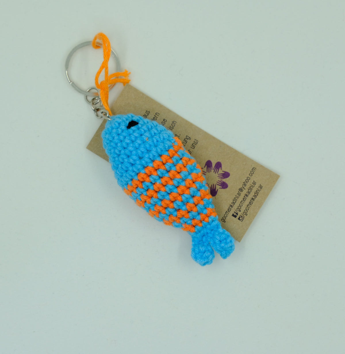 Amigurumi Bunter Fisch Schlüsselanhänger