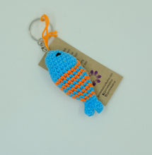 Load image into Gallery viewer, Amigurumi hand-crochet Colourful Fish Keychain
