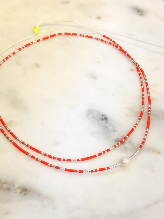 Aegean Double Red Necklace