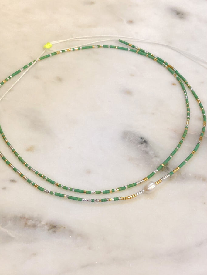Aegean Double Green Necklace