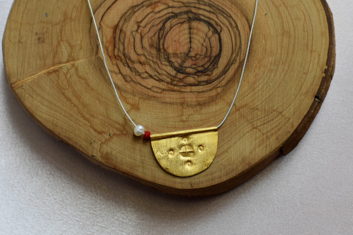 Aegean Style Midi Necklace - Red Bead - Necklace