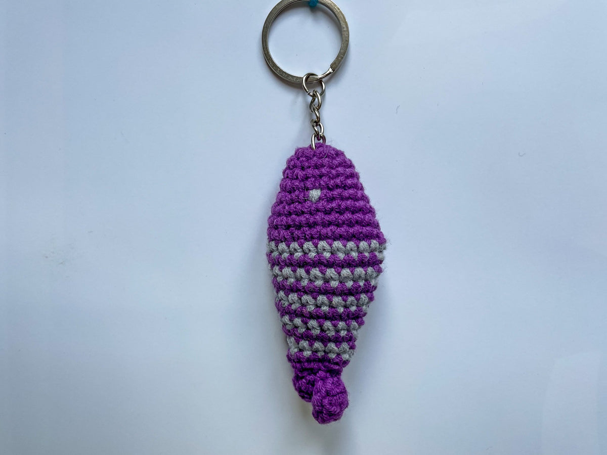 Amigurumi Bunter Fisch Schlüsselanhänger