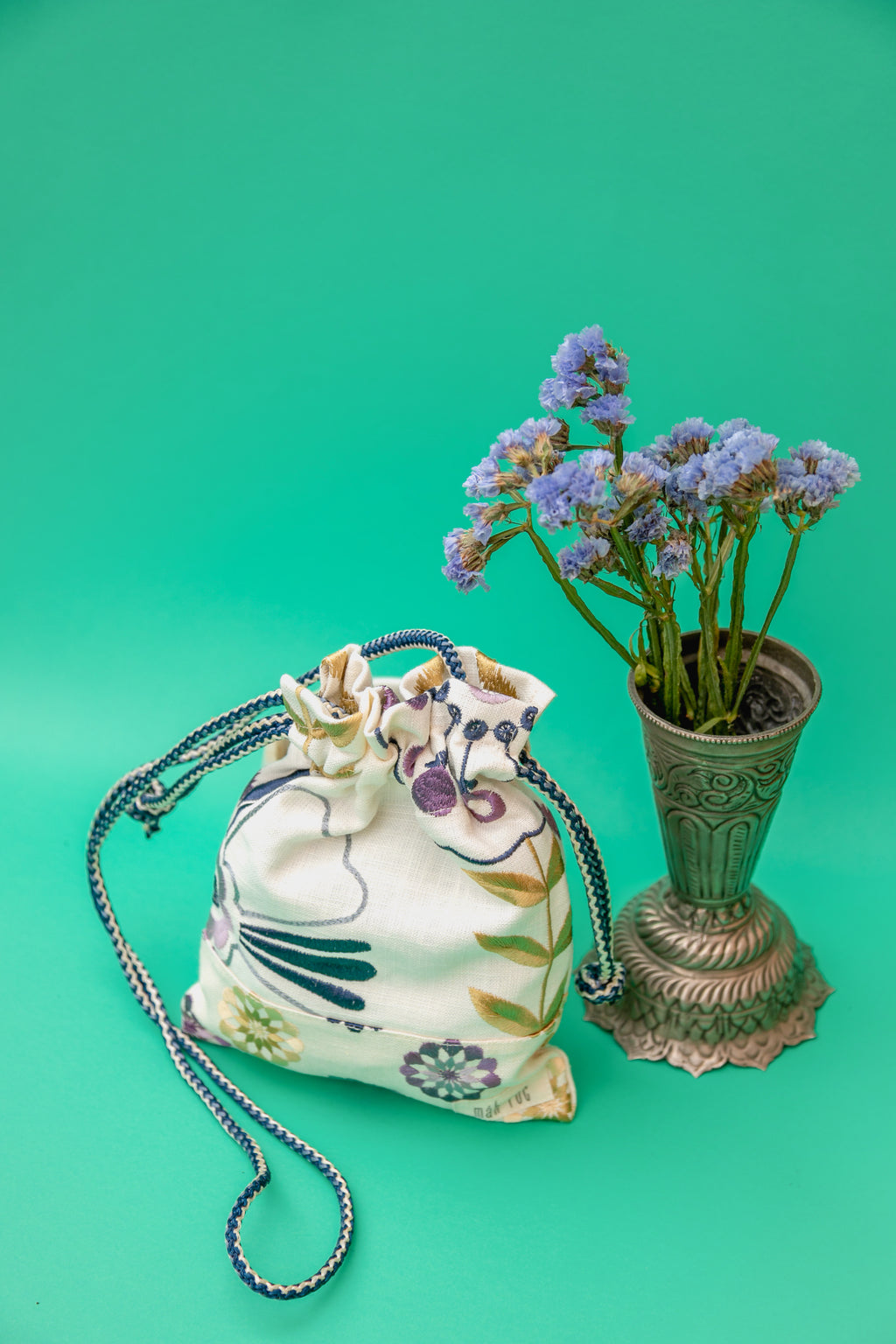 Mini Bag mah-roc Patchwork - Milky Cream Violet Floral