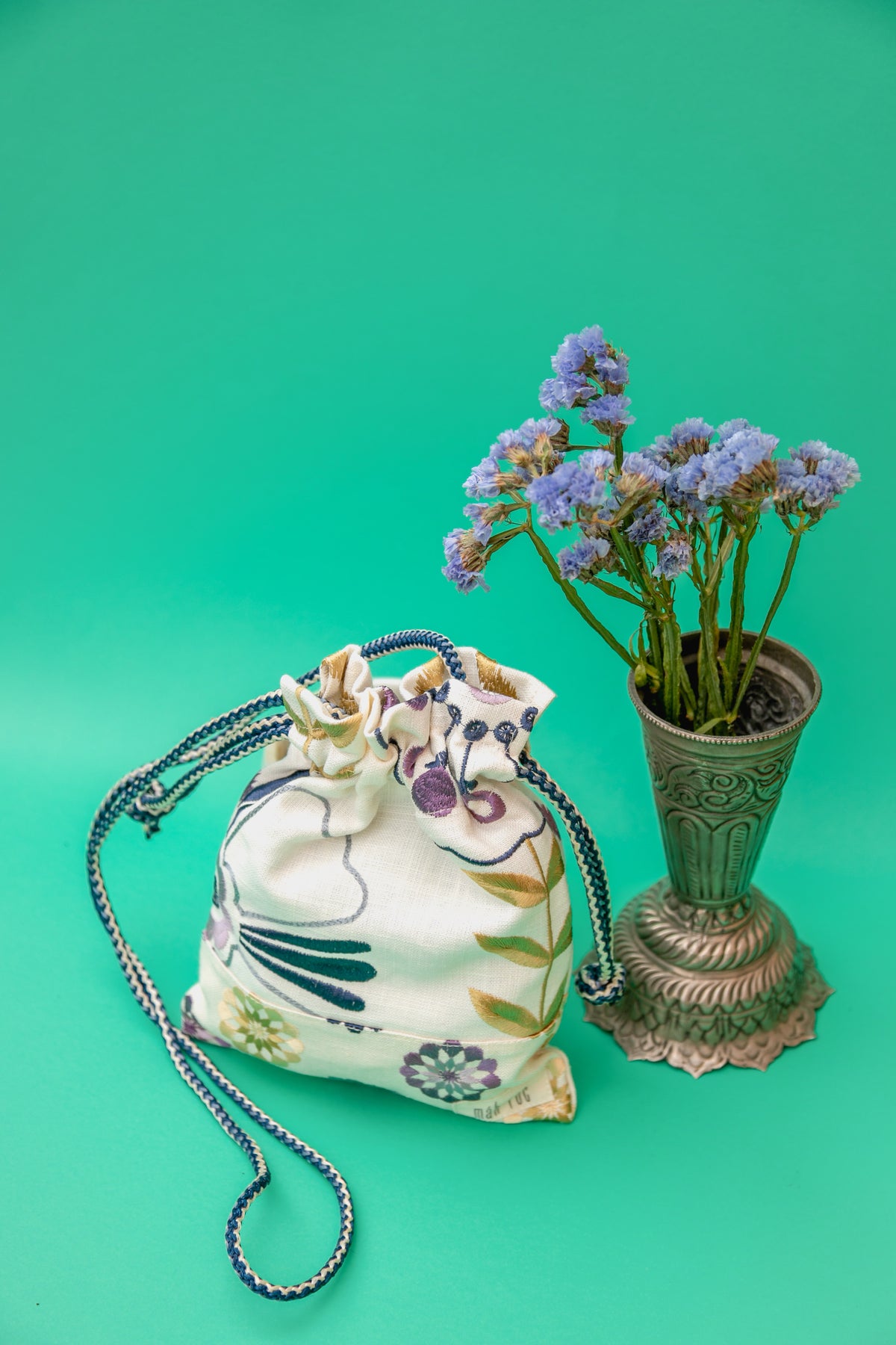 Mini Bag mah-roc Patchwork - Milky Cream Violet Floral